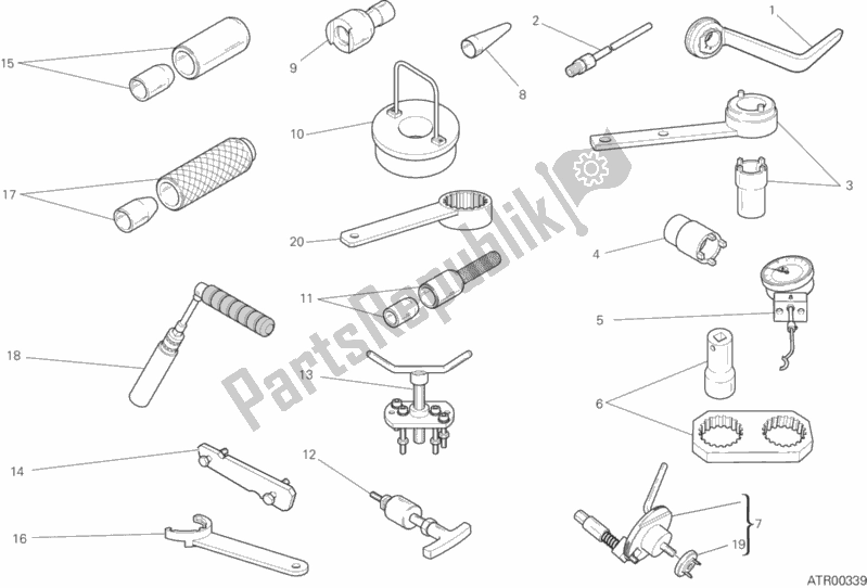 Alle onderdelen voor de 01a - Werkplaatsgereedschap, Motor van de Ducati Monster 1200 S USA 2017 Alle onderdelen voor de 01a - Werkplaatsgereedschap, Motor van de Ducati Monster 1200 S USA 2017
